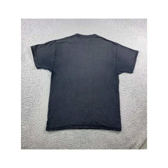 Champion T-Shirt Men L Black Short Sleeve Embroidered Logo Crewneck Faded Tee - Picture 2 of 6